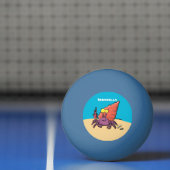 Grappig schattige paarse cartoon-heremietkrab pingpongbal (Net)