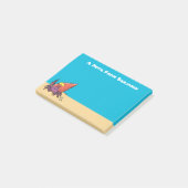 Grappig schattige paarse cartoon-heremietkrab post-it® notes (Schuin)