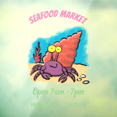 Grappig schattige paarse cartoon-heremietkrab raamsticker (Vel 3)