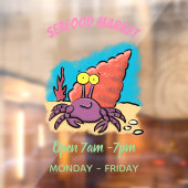 Grappig schattige paarse cartoon-heremietkrab raamsticker (Vel 2)