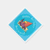 Grappig schattige paarse cartoon-heremietkrab servet (Hoek)