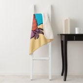 Grappig schattige paarse cartoon-heremietkrab sherpa deken (In situ)