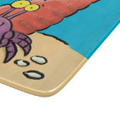 Grappig schattige paarse cartoon-heremietkrab snijplank (Hoek)