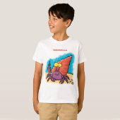 Grappig schattige paarse cartoon-heremietkrab t-shirt (Voorkant volledig)