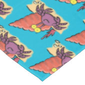 Grappig schattige paarse cartoon-heremietkrab tafelkleed (Gekanteld)