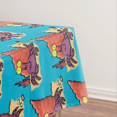 Grappig schattige paarse cartoon-heremietkrab tafelkleed (Voorbeeld)