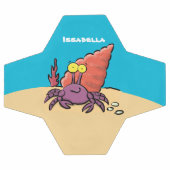 Grappig schattige paarse cartoon-heremietkrab voetbal (Enkel)