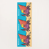 Grappig schattige paarse cartoon-heremietkrab yogamat (Achterkant)