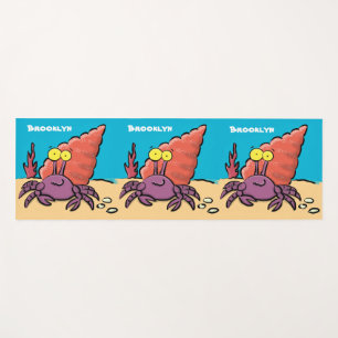 Grappig schattige paarse cartoon-heremietkrab yogamat