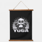 Grappig schattige panda met yoga. hangend wandkleed (Voorkant)