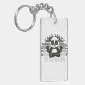 Grappig schattige panda met yoga. sleutelhanger (Voorkant Links)