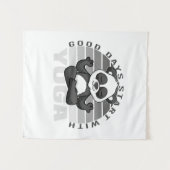 Grappig schattige panda met yoga. wandkleed (Voorkant (horizontaal))