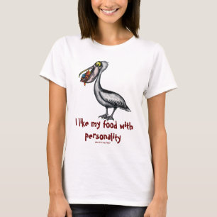 Grappig schattige pelikaan met een speciaal visT-s T-shirt
