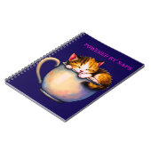 Grappig Schattige "Powered by Naps" Kitten Notitieboek (Linkerzijde)