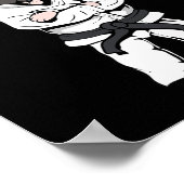 Grappig Schattige Pug Karate Black Belt Martial Ar Poster (Hoek)
