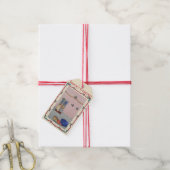 Grappig schattige puppy- en kerstcarolzangers cadeaulabel (Met Touw)