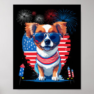 Grappig Schattige Puppy Hondenliefhebber Vieren 4 Poster