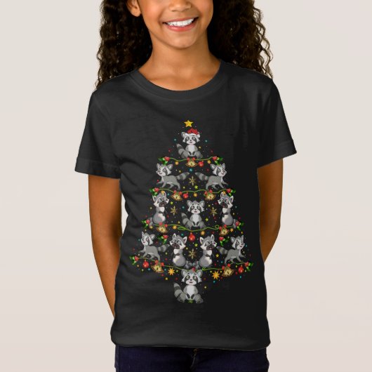 Grappig Schattige Raccoon Lover X-mas Gift Raccoon T-shirt (Voorkant)
