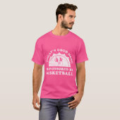 Grappig Schattige Retro  Basketbal T-shirt (Voorkant volledig)