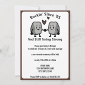 Grappig Schattige Rock Bruiloft Jubileum Vow Verni Kaart (Voorkant)