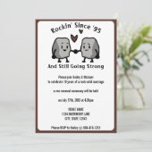 Grappig Schattige Rock Bruiloft Jubileum Vow Verni Kaart (Staand voorkant)