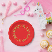 Grappig Schattige Rood Groen Kerst Naughty of Nice Papieren Bordje (Feest)