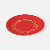 Grappig Schattige Rood Groen Kerst Naughty of Nice Papieren Bordje (Gekanteld)