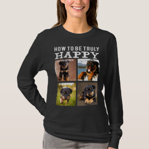 Grappig Schattige Rottweiler Face Happy Dog Mama L T-shirt