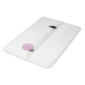 Grappig Schattige Roze Bubble Gum Vogels Op Een Dr Badmat (Gekanteld)