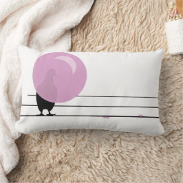Grappig Schattige Roze Bubble Gum Vogels Op Een Dr Kussen