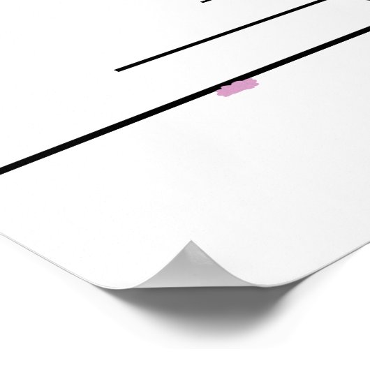 Grappig Schattige Roze Bubble Gum Vogels Op Een Dr Poster (Hoek)