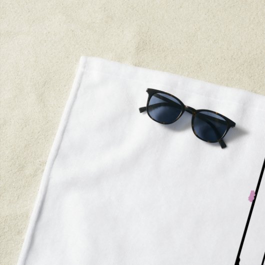 Grappig Schattige Roze Bubble Gum Vogels Op Een Dr Strandlaken (In situ)