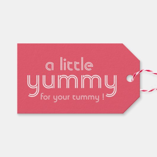 Grappig Schattige Roze Elegant Gepersonaliseerde G Cadeaulabel (Voorkant (Horizontaal))