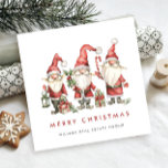 Grappig Schattige Santa Gnomes Christmas Corporate Feestdagenkaart<br><div class="desc">Verrassend en vreugde voor je naaste en maak de viering onvergeeflijk. Voor verdere aanpassing,  te klikken gelieve de "pas verder"verbinding aan en ons ontwerphulpmiddel te gebruiken om deze sjabloon te wijzigen.</div>