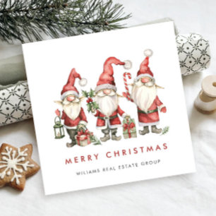 Grappig Schattige Santa Gnomes Christmas Corporate Feestdagenkaart