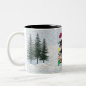 Grappig Schattige Schnauzer Hondenkerst Tweekleurige Koffiemok (Links)