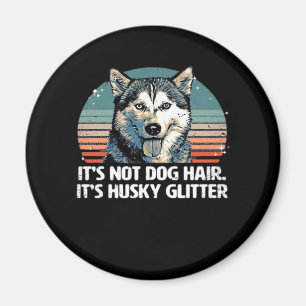 Grappig & Schattige Siberische Husky Dog Glitter C Magneet