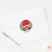 Grappig Schattige Sinterklaas Custom Van Naam Aan  Ronde Sticker (Envelop)
