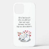 Grappig Schattige Sleeping Cat Quote voor kattenli Case-Mate iPhone Case (Achterkant)