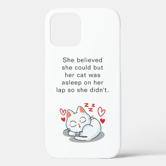 Grappig Schattige Sleeping Cat Quote voor kattenli Case-Mate iPhone Case (Achterkant)