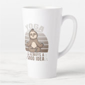 Grappig schattige sloep met yoga. latte mok (Rechts)