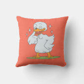 Grappig Schattige Smile gezicht & Duck Kussen (Achterkant)