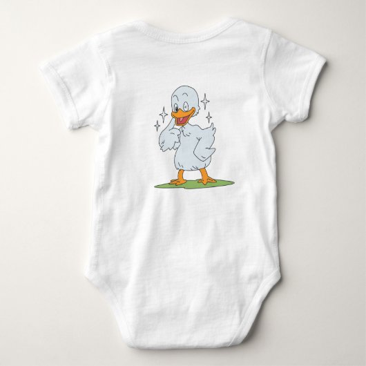 Grappig Schattige Smile gezicht & Duck Romper (Achterkant)