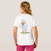 Grappig Schattige Smile gezicht & Duck T-shirt (Achterkant volledig)