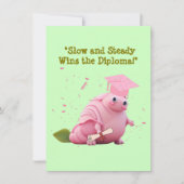 Grappig Schattige Snail Afstuderen Wenskaart Feestdagenkaart (Voorkant)