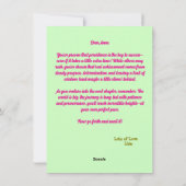 Grappig Schattige Snail Afstuderen Wenskaart Feestdagenkaart (Achterkant)