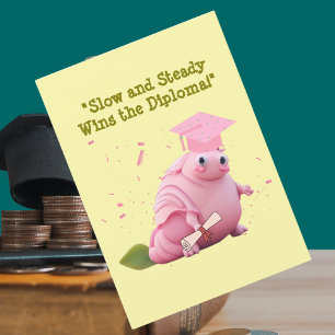 Grappig Schattige Snail Afstuderen Wenskaart Feestdagenkaart