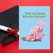 Grappig Schattige Snail Afstuderen Wenskaart Feestdagenkaart