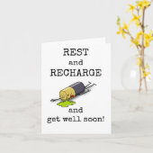 Grappig, Schattige, snel beter worden Kaart (Gele Bloem)