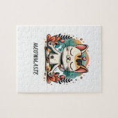 Grappig Schattige Spiritueel Kat Mediteren  Legpuzzel (Horizontaal)